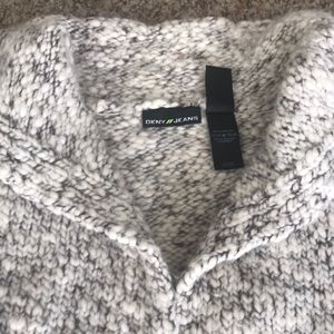 DKNY Open Front Wool Cardigan XL